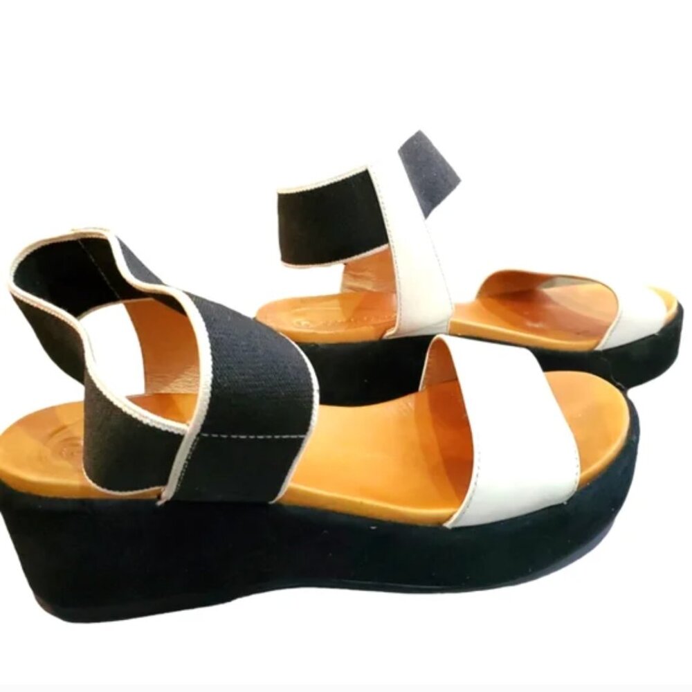Black and White Sandals